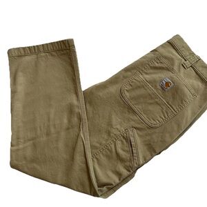 Carhartt Rugged Flex Relaxed Fit Men’s Work Canvas Pants 36x30 Khaki BN2291-M